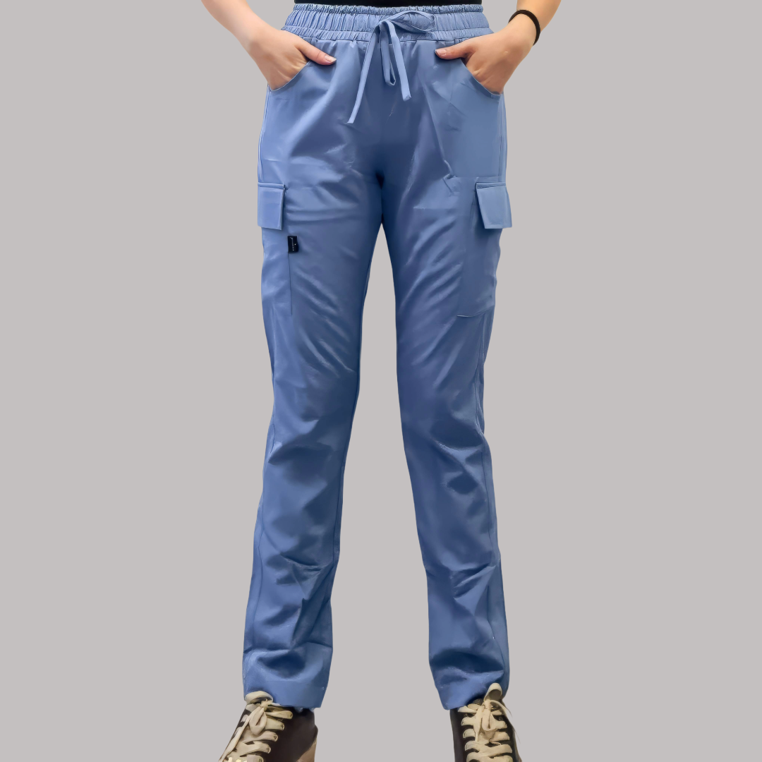 Pantalón Quirúrgico Skinny, Azul Plumbago F.W Mujer, Scrubs 520