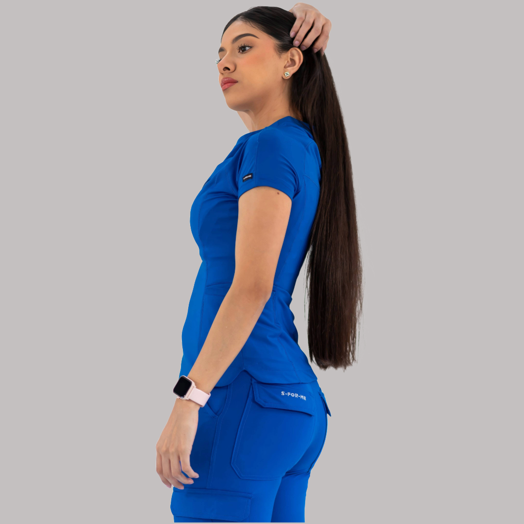 Filipina Quirúrgica Mujer Super Stretch Azul Rey, Scrubs 905