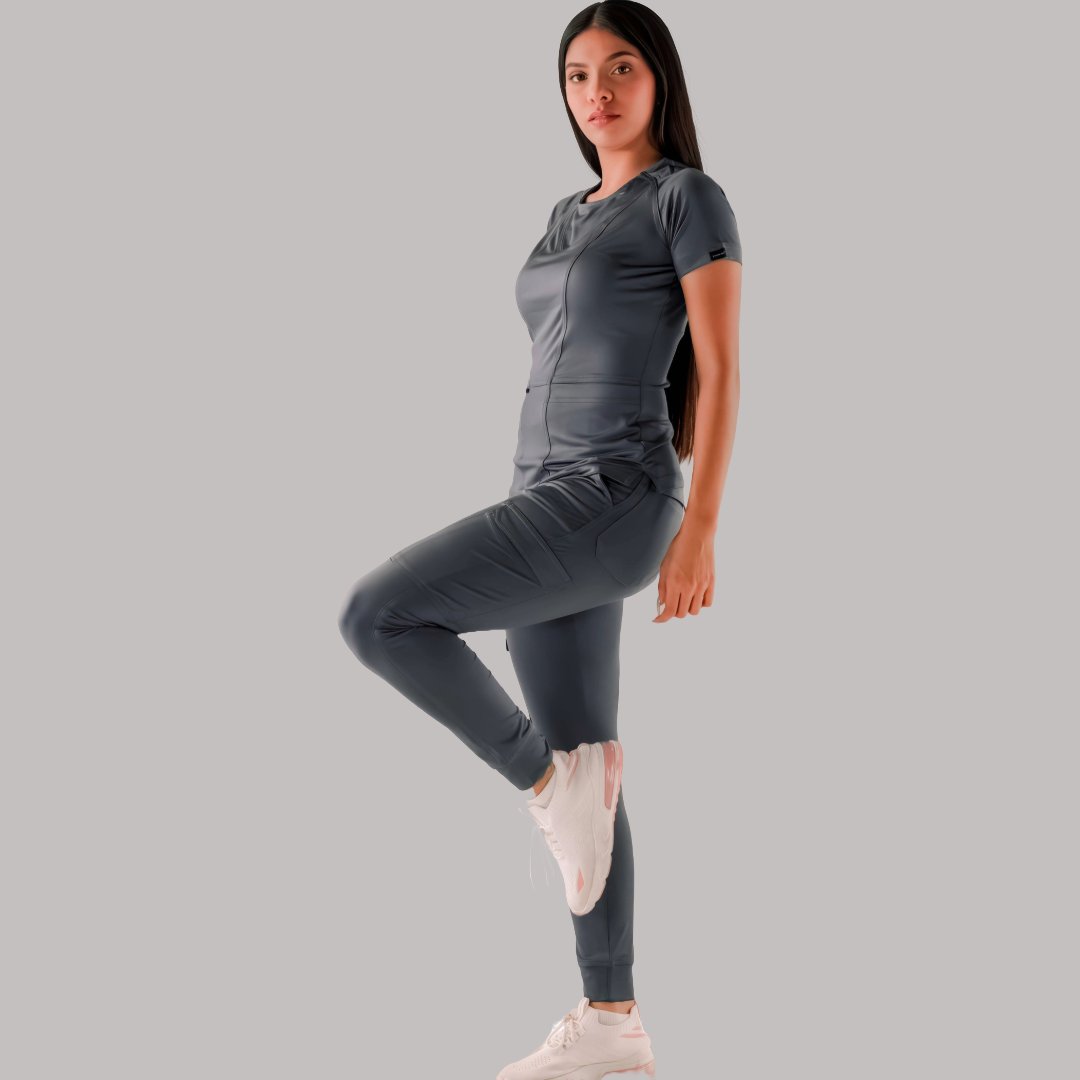 Jogger Super Stretch Mujer Gris Oxford, Scrubs 901
