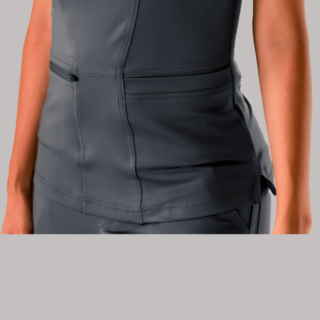 Conjunto Quirúrgico Mujer – Estilo 901 Gris Oxford | Super Stretch