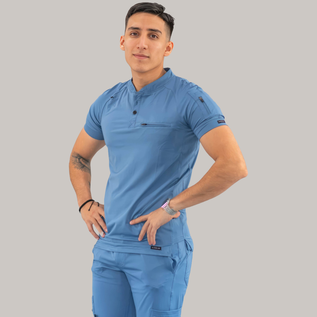 Filipina Quirúrgica Hombre Azul Plumbago, Scrubs 901