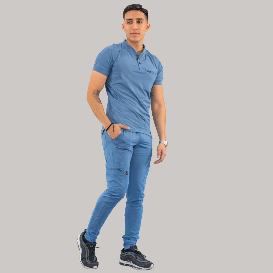 Filipina Quirúrgica Hombre Azul Plumbago, Scrubs 901