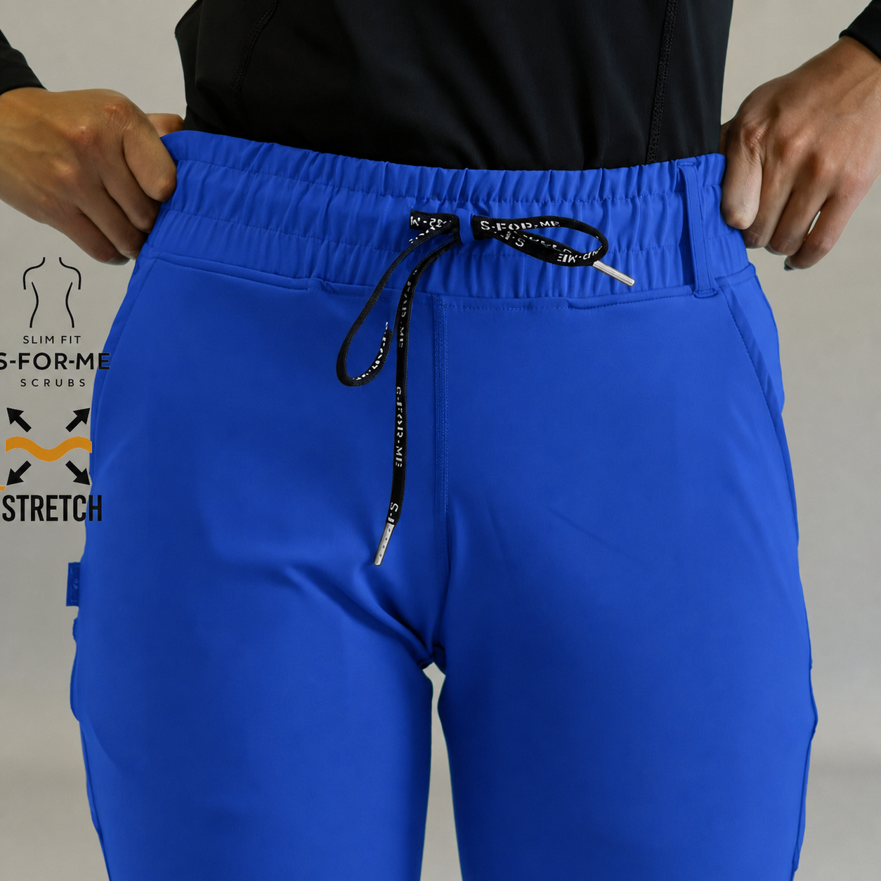 Pantalón quirúrgico 915 Azul Rey Super Stretch — cintura elástica con cordón ajustable