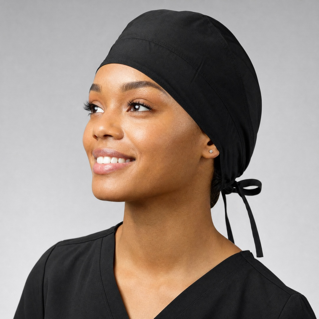 Gorro Quirúrgico Negro Unisex Fourways