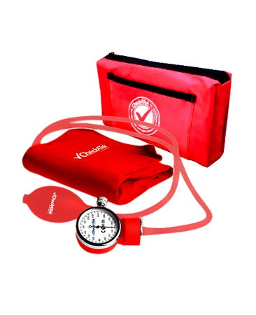 Kit Simple Baumanometro ECO. Aneroide Rojo (incluye Estetoscopio)