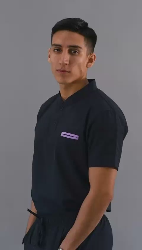 Filipina Quirúrgica Hombre Azul Mno./Lila, Scrubs 520