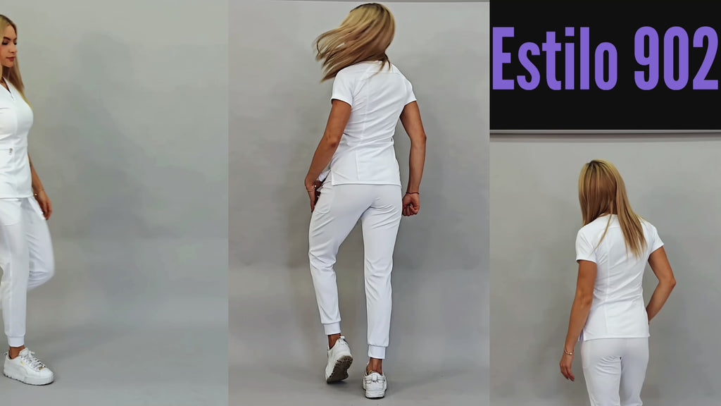 Filipina Quirurgica Mujer Slim Fit Blanca Super Stretch, Scrubs 902