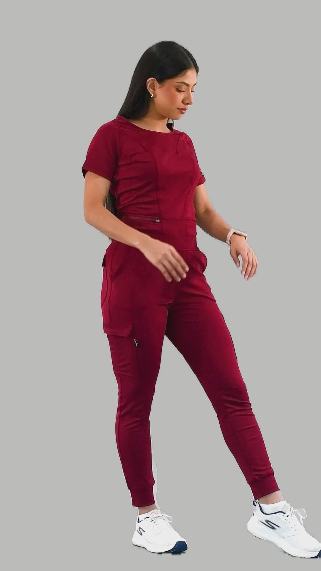 Jogger Quirurgico Mujer Gris Oxford Super Stretch, Scrubs 901