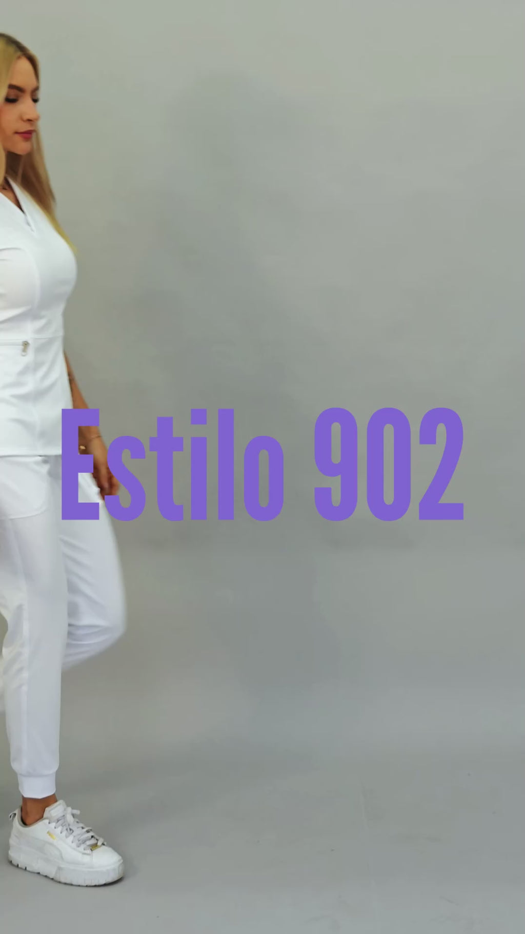 Filipina Quirurgica Mujer Slim Fit Blanca Super Stretch, Scrubs 902