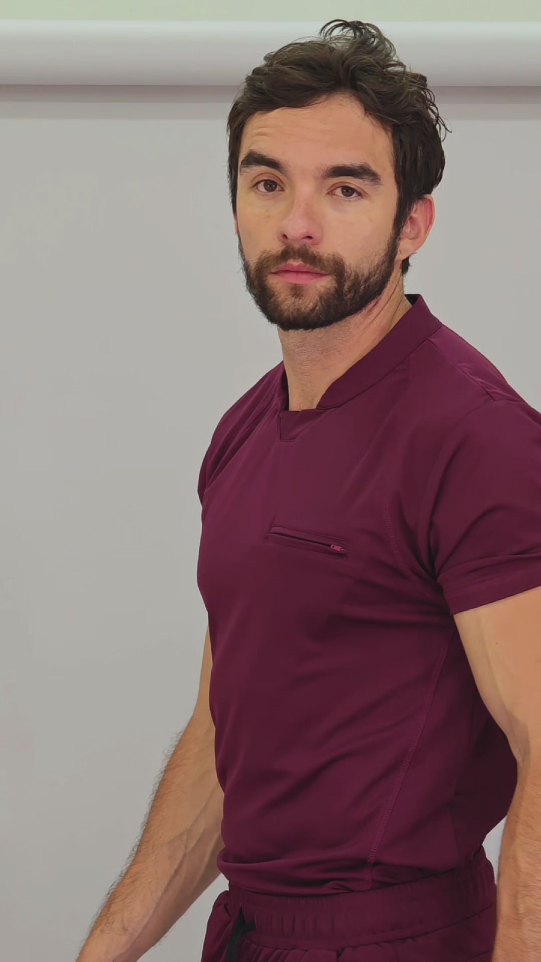 Conjunto Quirúrgico Vino para Hombre – Estilo 910 | Super Stretch Slim Fit