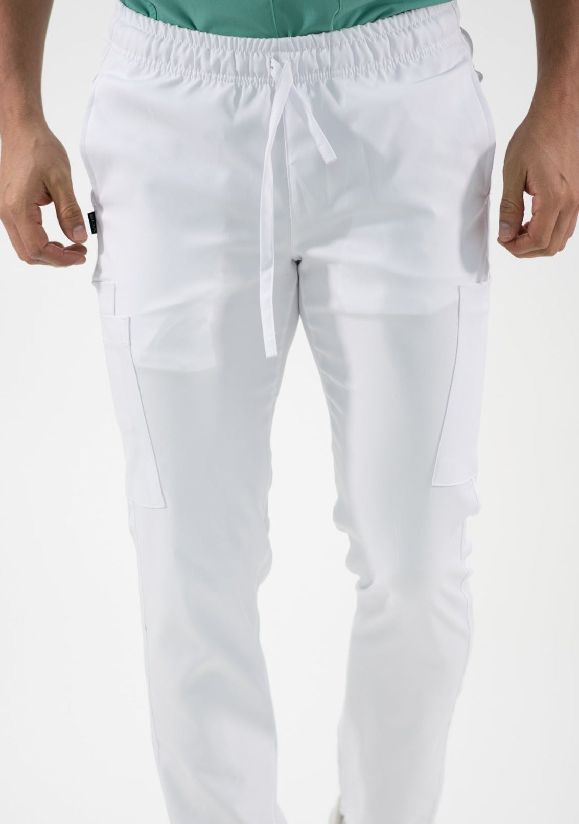 Pantalon Hombre 5 bolsas alviero antifluido Blanco.